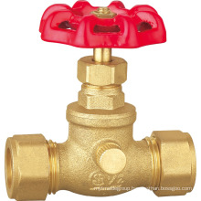 1/2"-3/4" Lead Free 125 PSI Straight Compression Pipe Stop Valve W/Waste